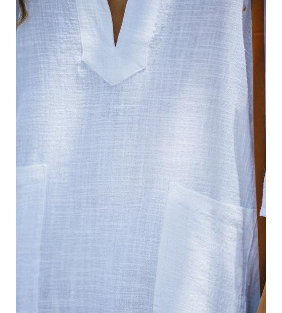 Wailuku Cotton Pocketed Cover-Up Dress