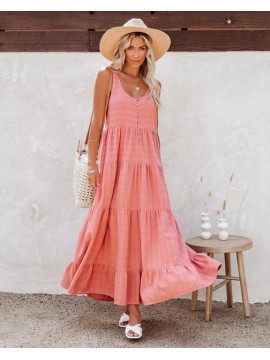 Descend Pocketed Tiered Maxi Dress